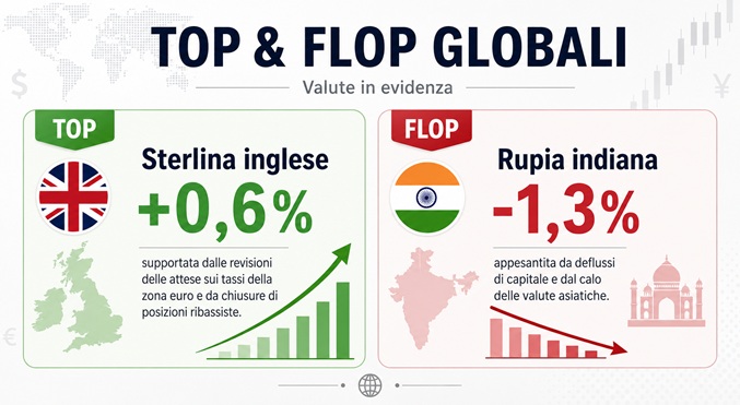 Top&Flop valute 6 luglio 2026
